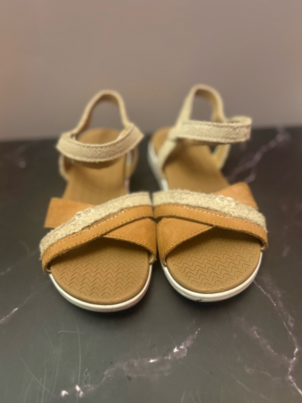 Sperry Tan Suede Strap Sandals